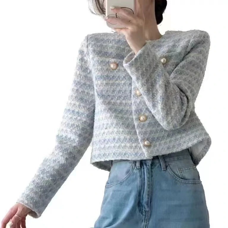 ITOOLIN Women's Tweed Short Cardigan Coat